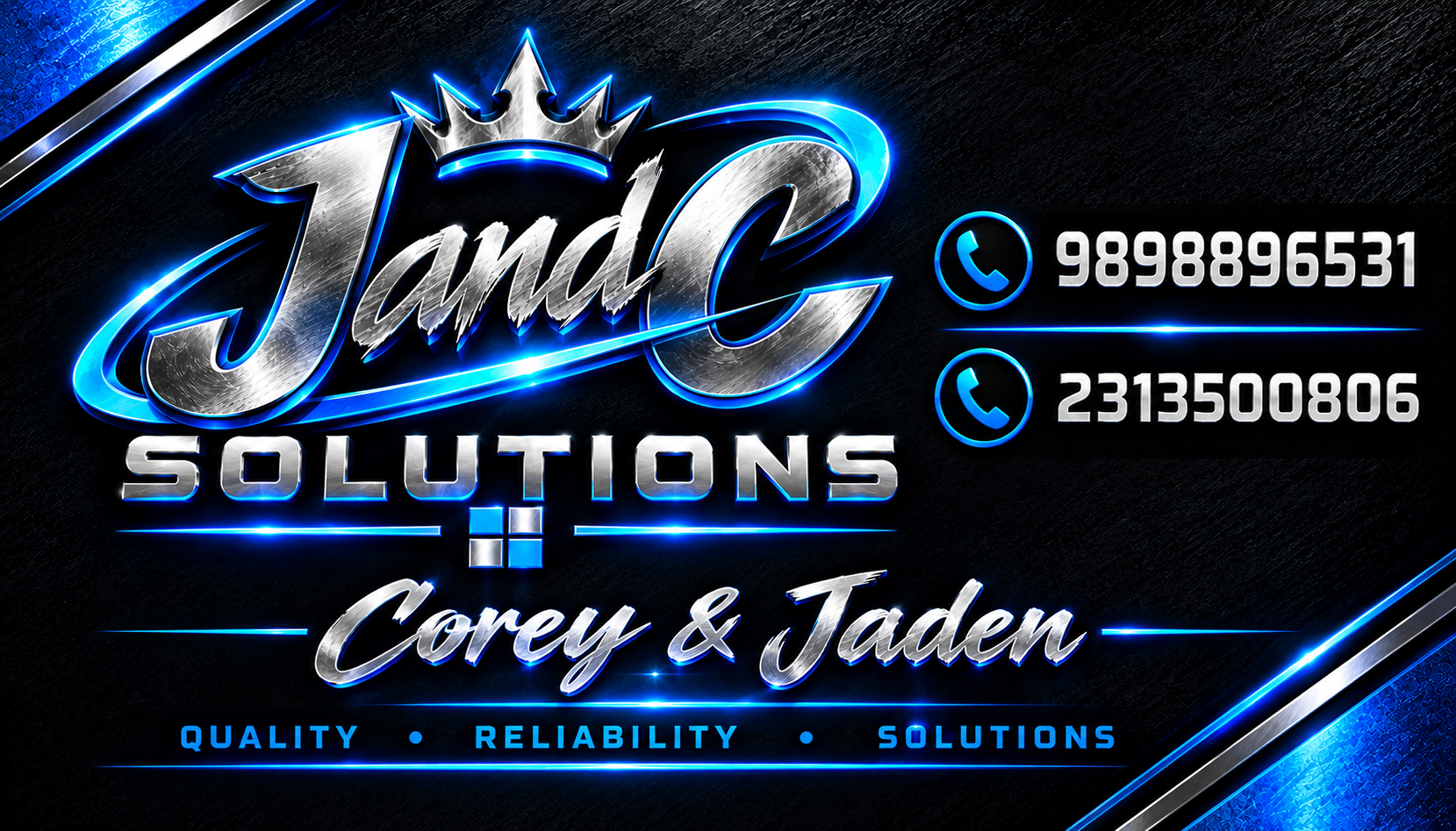 J and C Solutions logo — Corey & Jaden